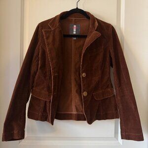 I Jeans by Buffalo Brown Corduroy Blazer Jacket w/ Elbow Patches | Size Small